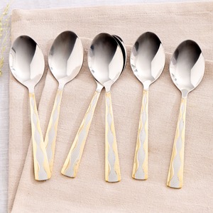 Modern Stainless Steel Spoons Set High Mirror Polish Dishwasher Safe Minimalist Design <b>Flatware</b> - Product Image 1