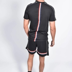 Custom Design Casual Shorts <b>Set</b> Summer Men's Two-Piece Embroidered Logo <b>Knitted</b> Lightweight Shorts <b>Set</b> - Product Image 3