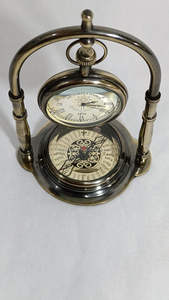 Antique Brass Nautical Desk <b>Clock</b> Vintage Maritime Ships Style <b>Table</b> <b>Clock</b> - Product Image 3