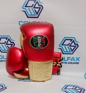 Gants de boxe professionnels en cuir véritable, neufs, légers, à doigts entiers, avec lacets personnalisés, pour l'entraînement au kickboxing - Product Image 3