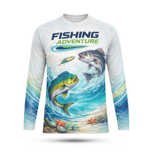 Jersey de Poliéster 100% Transpirable de Secado Rápido con Estampado UV, Talla Grande, Manga Larga, para Venta al Por Mayor, Protección Solar UPF +50 - Product Image 1