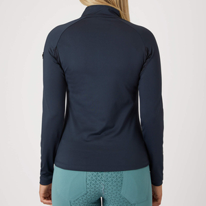 Camisa de equitación de manga larga de algodón con diseño moderno para mujer, cierre de hebilla, estampado por sublimación, capa base de compresión ecuestre - Product Image 2