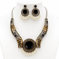Parure de bijoux en alliage de cuivre plaqué argent avec turquoise sertie clos, style bohème, pour femmes et amoureux, mariage et fiançailles