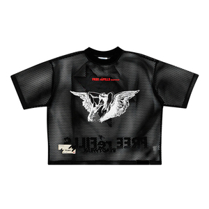 Green Cartoon Duck <b>Cropped</b> Jersey Women 00 Number <b>Mesh</b> Sports <b>Top</b> Varsity Graphic Streetwear Shirt - Product Image 4
