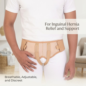 Ceinture de soutien ajustable pour hernie inguinale pour hommes et femmes |   Attelle de soutien respirante pour la zone inguinale, pour le soulagement de la douleur et la récupération - Product Image 2