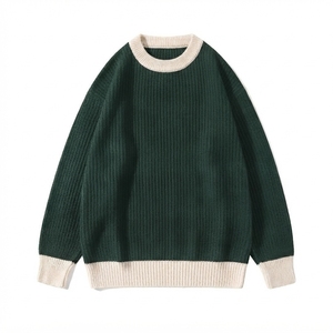 Mens Knitted <b>Pullover</b> <b>Sweater</b> Crew Neck Long Sleeve Solid Color Autumn Wear 100% Acrylic Regular Fit - Product Image 2