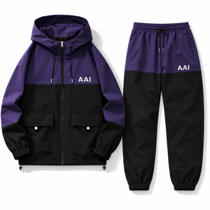 Chaqueta Utilitaria Moderna Personalizada con Cremallera, Dos Piezas, 100% Nailon, Sudadera con Capucha Oversize de Calidad, Chándal, Fabricante Mayorista de Ropa - Product Image 1