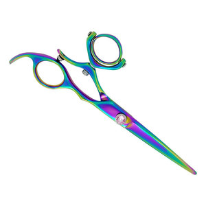 Professional Multi Color Stainless Steel Right-Handed Hair Cutting Scissors Swivel Design <b>Barber</b> Salon Precision Sharp <b>Blade</b> - Product Image 3