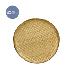 Plateau de présentation alimentaire en bambou artisanal durable, vaisselle de restaurant, accessoires de décoration pour salon, disponible - Product Image 1
