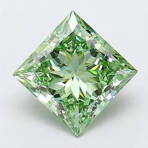 Diamant de laboratoire de 1,00 carat, taille princesse, couleur vert vif, certifié IGI, DADA BHAVANI GEMS CO 253 - Product Image 1