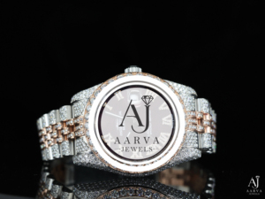 Luxury Diamond Inlay <b>Mechanical</b> <b>Watch</b> 20mm Band 30mm Dial Date Display Two Tone Stainless Steel Dress Wristwatch for Men - Product Image 4