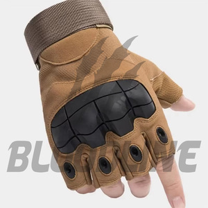 Half Finger Tactical <b>Gloves</b> Wrist Length Breathable PU Sporty Style for Outdoor Sports Use Spring Summer - Product Image 1