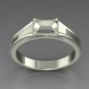 925 Sterling Silver 7x9mm Rectangle Bezel Ring Setting Blank Unisex DIY Jewelry Making Engagement Ring <b>Craft</b> Design - Product Image 2