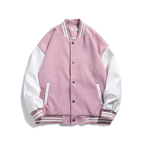 Chaqueta Varsity Personalizada de Lana y Poliéster para Hombre, Estilo Bomber de Béisbol, Cortavientos, Manga Larga, con Botones, Ropa Exterior Universitaria - Product Image 5