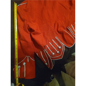 Chaqueta Escocesa Roja Doble para Piper, Túnica de Lana para Banda de Marcha, Chaqueta para Tamborista, Hecha a Mano y Personalizada - Product Image 3