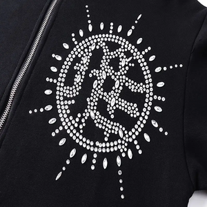 Sudadera con Capucha y Pedrería Mixed Emotion, Pantalones Largos Casuales Mixed Emotion - Product Image 4