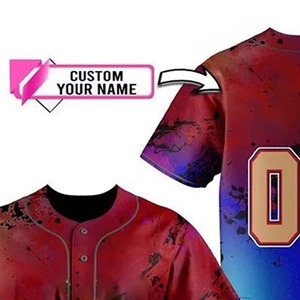 Maillot de baseball personnalisé en gros, uniforme d'équipe sportive, tissu respirant de haute qualité, séchage rapide, logo brodé, fournisseur OEM - Product Image 3