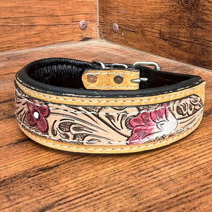 Collar de perro ajustable de cuero genuino 100%, Collar de Mascota de cuero mecanizado a mano de alta calidad para perros pequeños, medianos y grandes - Product Image 2