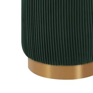 Tabouret de vanité rond moderne de luxe en velours capitonné, repose-pieds, pouf, tabouret en tissu de qualité, meubles de salon - Product Image 5