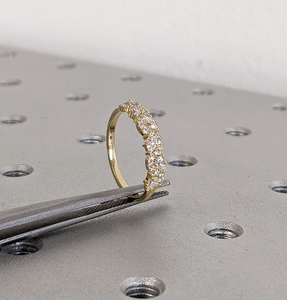 Luxury Vintage Gold Lab Grown Diamond Engagement <b>Ring</b> 18K Gold Plated Filled Brilliant Cut IGI Certified Wedding Anniversary - Product Image 3