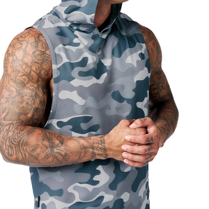 Wholesale Custom Logo Regular Fit Summer Zipper-Up Breathable Quick Dry Polyester/Rayon Hooded Long Sleeve Gym Tops Hoodie - Product Image 5