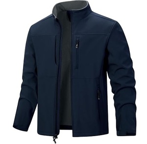 Vestes softshell pour hommes en coton polaire coupe-vent, streetwear, unies, personnalisables avec logo, poches zippées, vente en gros de vestes softshell - Product Image 6