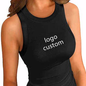 Chaleco sin mangas de alta calidad, corte ajustado, con cuello acanalado, para mujer, fitness, camiseta sin costuras para yoga, top deportivo para mujer - Product Image 5