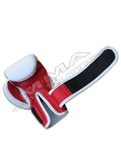Guantes de MMA de Cuero PU al por Mayor, Rojos y Blancos - Guantes de Combate para Entrenamiento y Competición con Logotipo Personalizado - OEM ODM Disponible - Product Image 2