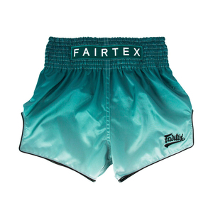 Pantalones Cortos de Muay Thai Fairtex, Color Verde Menta Degradado, Sublimados, de Satén, para Lucha, Directo de Fábrica - Product Image 2