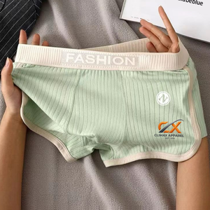 Factory Price Anti-Static 100% Cotton Knitted Mid-Rise <b>Boxer</b> Briefs for Men | <b>Custom</b> Logo ODM Bulk Supply Private Label - Product Image 4