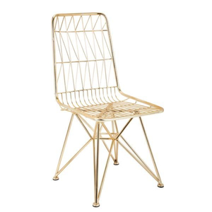 Silla de Comedor Moderna con Respaldo de Metal Negro y Asiento Ergonómico Acolchado de Espuma para Sala de Estar - Product Image 4