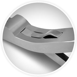 Acero inoxidable de primera calidad y duradero, este esparcidor de tres puntas de 9 pulgadas cuenta con mordazas dentadas con acción de resorte segura. - Product Image 2