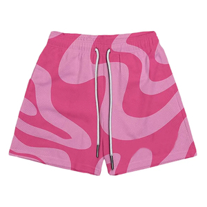 Shorts pour hommes à taille élastique, en toile tricotée vintage, Spandex/Coton, imprimés par décoloration, respirants, imperméables et à séchage rapide, très demandés - Product Image 3
