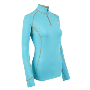 Camiseta térmica premium para mujer, con cremallera corta, para equitación, suave, elástica, para entrenamiento. - Product Image 6