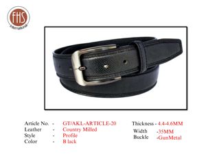 Ceinture en cuir véritable marron café de qualité supérieure pour hommes, style professionnel, boucle en métal canon de fusil - Product Image 3