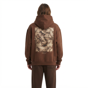 Sweat à capuche surdimensionné personnalisé en molleton 100 % coton peigné 470 GSM, imprimé sérigraphié, coupe carrée, streetwear pour homme et unisexe, OEM - Product Image 2