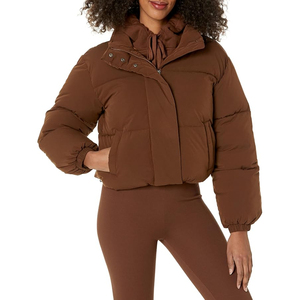 High Quality Custom Made Women's Puffer <b>Jacket</b> Breathable and Sustainable with Cotton Filling Top Hooded Women's Coat - Product Image 1