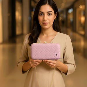 Sequins Designs Powder Pink Color Clutch <b>Bag</b> Purse Evening Clutch <b>Bag</b> with Detachable Chain Strap for Wedding Haldi mehndi <b>Gift</b> - Product Image 4