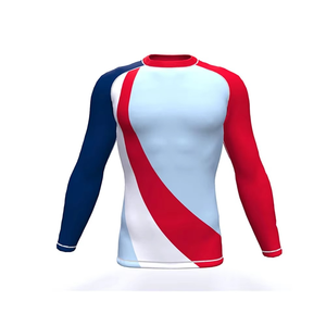 Men's Long Sleeve Breathable Polyester/Nylon Rash Guard Surf Shirt BJJ Compression UPF50+ Quick Dry Eco-Friendly Anti-Bacterial - Product Image 5