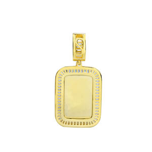 Colgante Rectangular de Plata con Diamante Cultivado en Laboratorio, Colgante Personalizado con Foto, Colgante de Recuerdo Personalizado - Product Image 3