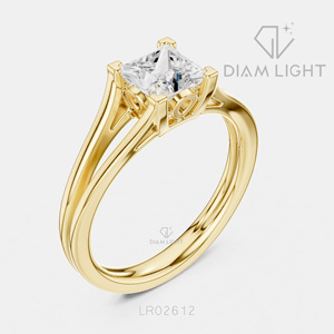 Bague de fiançailles en or blanc 14 carats avec diamant de laboratoire de 1,00 carat, coupe princesse, 4 griffes, bague de mariage, bijoux fins, certifiée IGI - Product Image 6