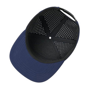 Wholesale Custom Latest Design 5-Panel Snapback Cap Unisex Cotton <b>Flat</b> Brim Breathable Back Mesh Summer Casual Snapback <b>Hat</b> - Product Image 4
