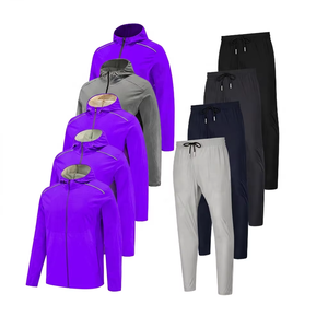 Conjunto Deportivo de Dos Piezas para Hombre, con Capucha, Estampado, Impermeable, de Secado Rápido, para Gimnasio, Correr, Chaqueta y Pantalones - Product Image 3
