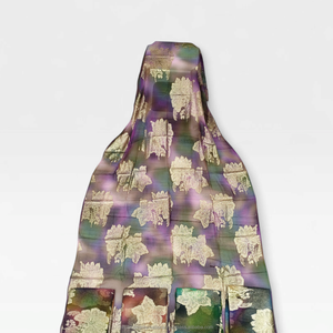 Ensemble Fransawi Garbasaar multicolore 5 pièces avec broderie florale dorée, vêtements de luxe pour mariage et fêtes somaliennes - Product Image 3