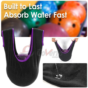 Reusable Microfiber <b>Bowling</b> Ball Cleaner Bag Durable Polishing Towel For Daily <b>Bowling</b> Equipment Care - Product Image 4