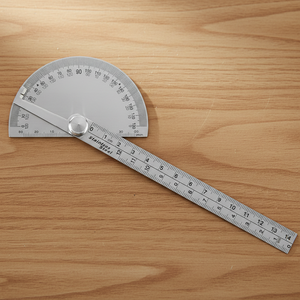 Transportador de ángulos semicircular de acero inoxidable con acabado pulido, grado industrial y bricolaje, personalizable OEM/ODM - Product Image 2