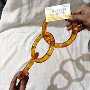 Chaîne murale ronde en résine jaune, nouvelle couleur, avec maillons personnalisables, meilleurs coloris et idéale pour la décoration de la maison et du bureau. - Product Image 4