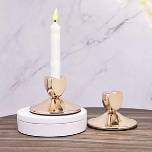 Candelabros de Metal para Decoración de Bodas en Casa, Candelabros Cónicos de Lujo, Candelabros Dorados Decorativos - Product Image 3