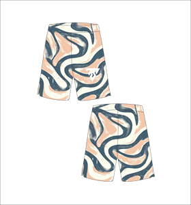 Custom Men Sublimation Mesh Basketball Shorts Quick Dry Training Gym Fitness Sports Shorts Cream Peach Dark <b>Slate</b> Swirl Graphic - Product Image 1
