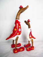 Décoration de Canards en Bois Fait à la Main, Canards en Bois de Bambou Indonésie